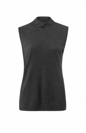 YAYA Sleeveless with a high neck in a relaxed fit Pullover Damen Weiß | QHLOATG-07
